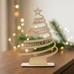 Albero natalizio in legno personalizzato con nomi