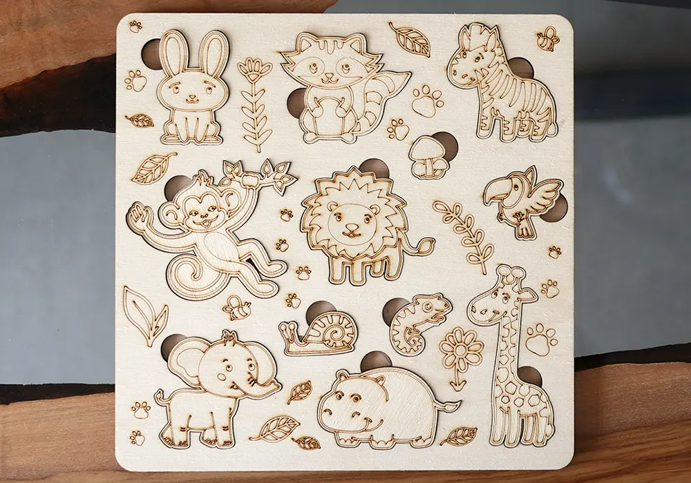 Puzzle in legno - Animali.