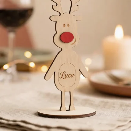 Segnaposto a forma di renna natale