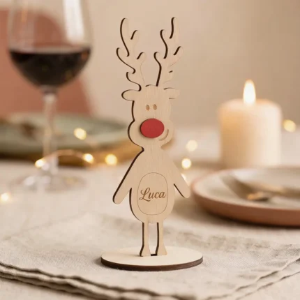 Segnaposto renna natale personalizzata