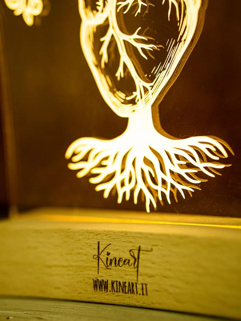 Lampada personalizzata per medico cardiologo