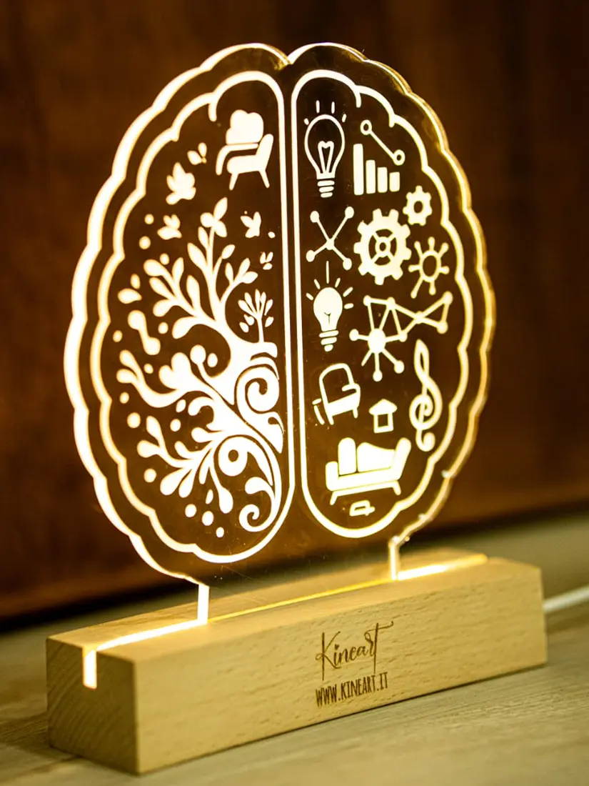 Lampada personalizzata per medico neurologo