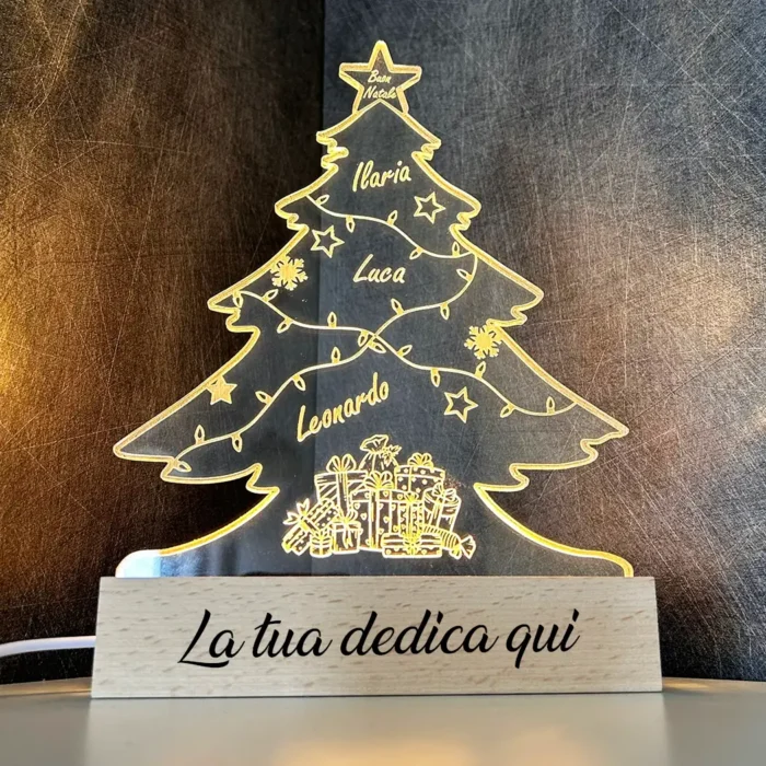 Lampada Albero di Natale Personalizzata