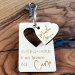 Portachiavi per maestra con incisione