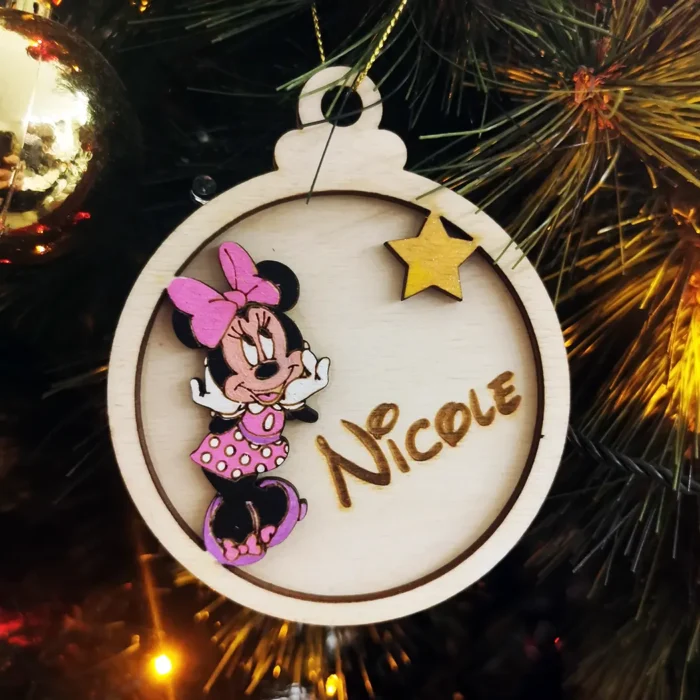 Pallina Natale Minnie personalizzata