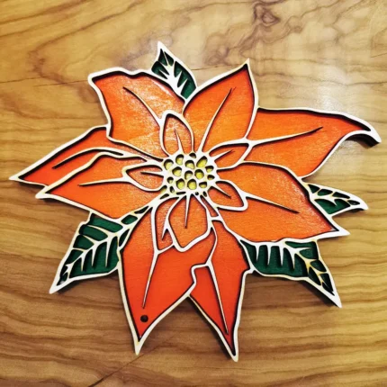 stella di natale in legno verniciata a mano personalizzabile