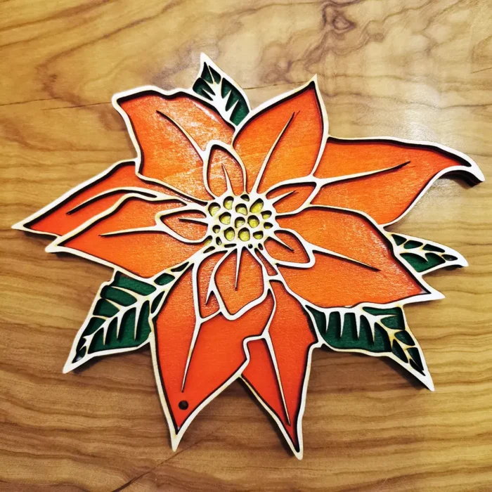 stella di natale in legno verniciata a mano personalizzabile