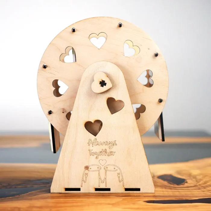 porta foto personalizzato in legno con incisione