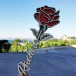 Rosa in legno personalizzata e colorata