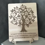 albero della vita in legno con nomi